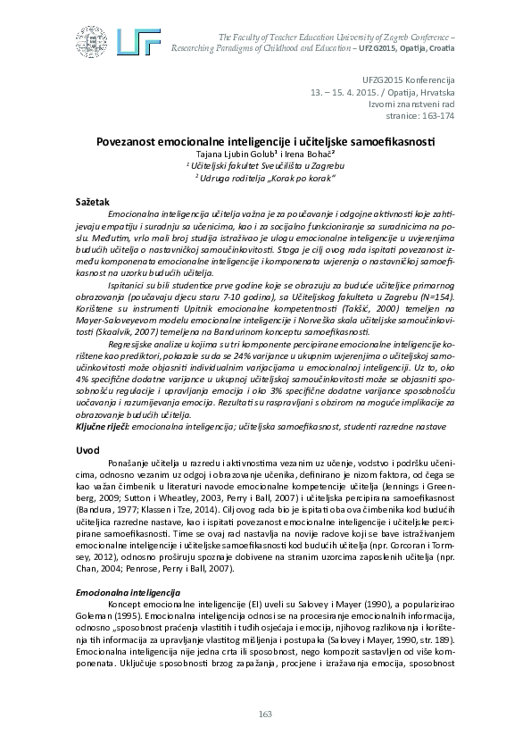(PDF) The relationship between the emotional intelligence and student ...