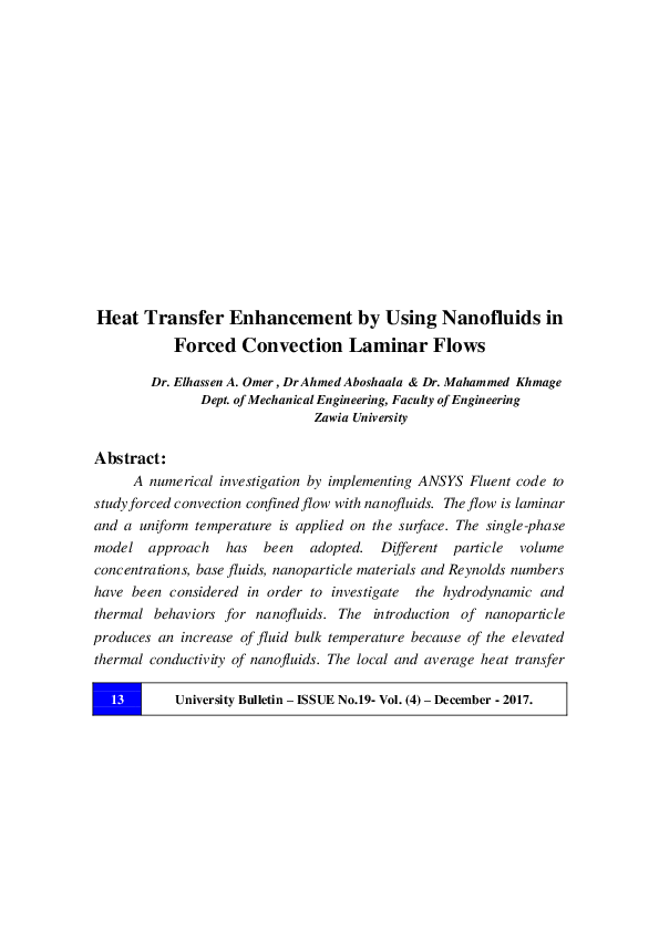 (PDF) Heat Transfer Enhancement by Using Nanofluids in Forced ...