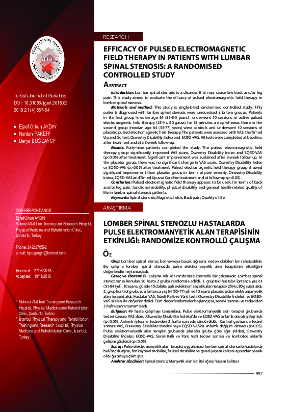 (PDF) Efficacy of Pulsed Electromagnetic Field Therapy in Patients with ...