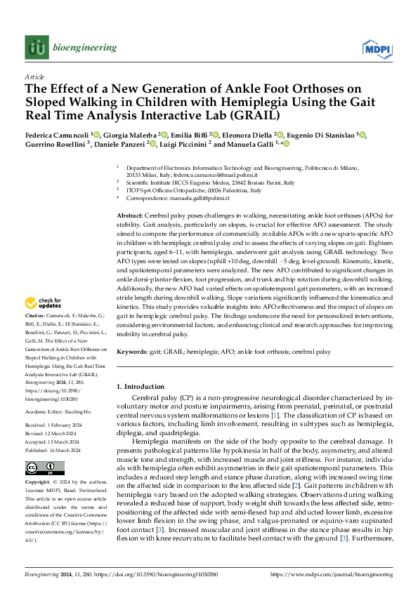 (PDF) The Effect of a New Generation of Ankle Foot Orthoses on Sloped ...