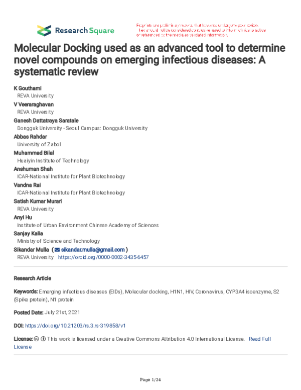 (PDF) WITHDRAWN: Molecular docking used as an advanced tool to ...