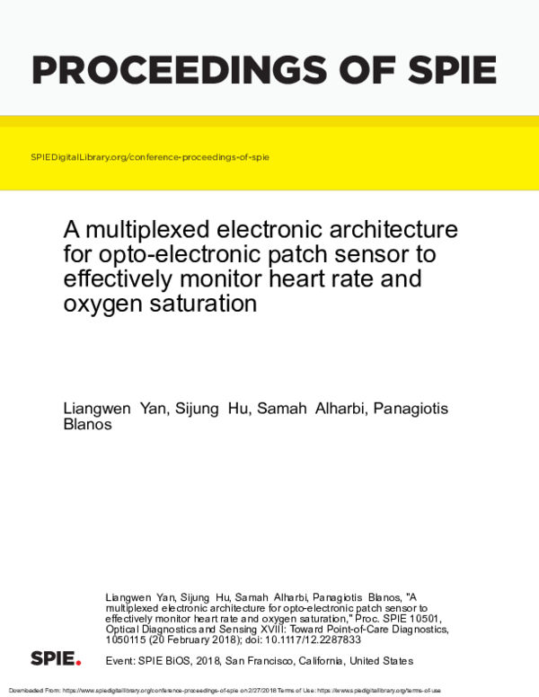 (PDF) A multiplexed electronic architecture for opto-electronic patch ...