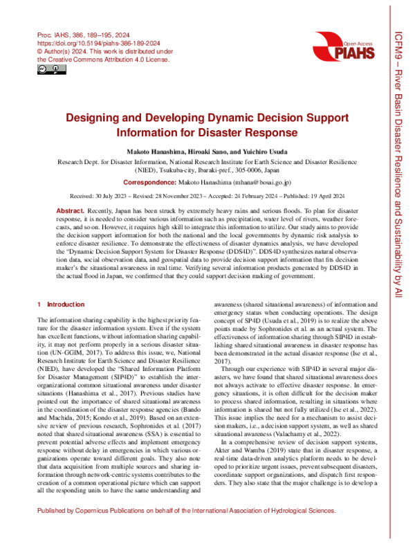 (PDF) Designing and Developing Dynamic Decision Support Information for ...