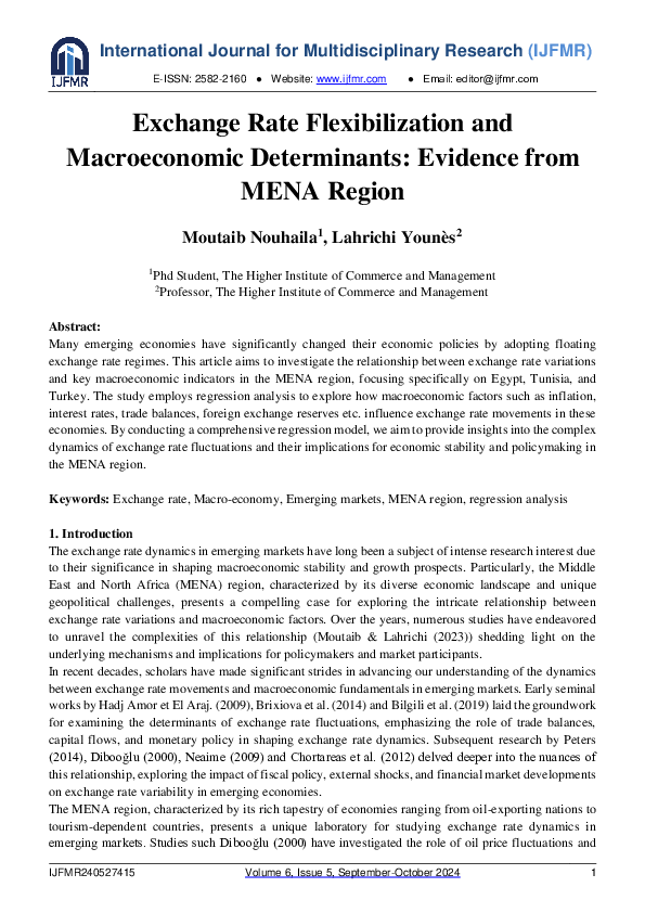 (PDF) Exchange Rate Flexibilization and Macroeconomic Determinants ...