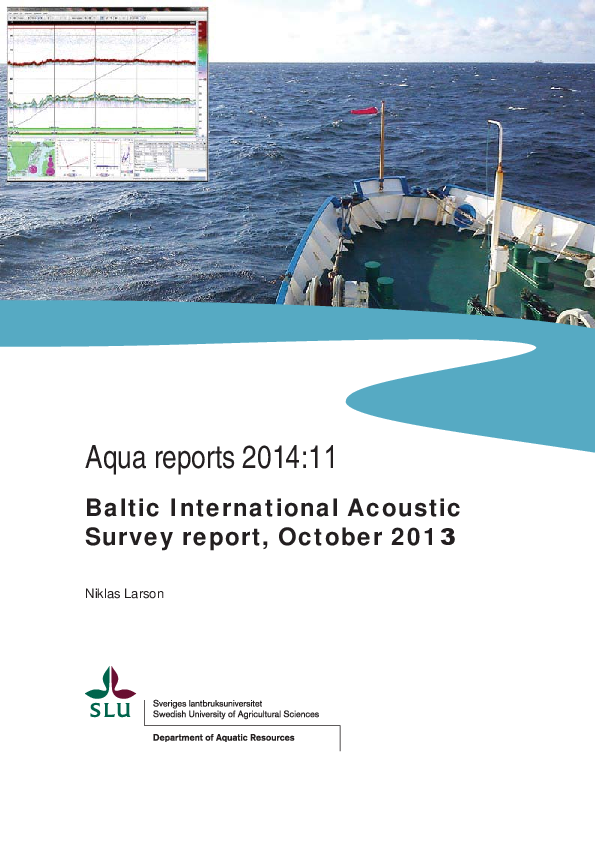 (PDF) Baltic international acoustic survey report, October 2013