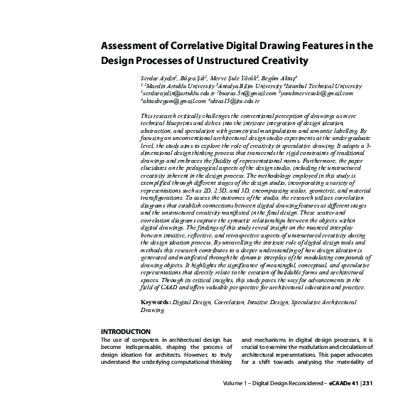 (PDF) Assessment of Correlative Digital Drawing Features in the Design ...