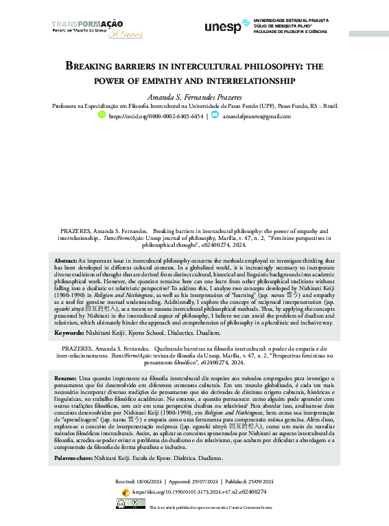(PDF) Breaking Barriers in intercultural philosophy: the power of ...
