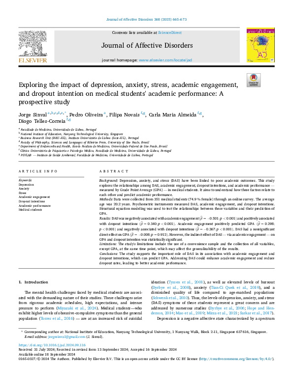 (PDF) Exploring the impact of depression, anxiety, stress, academic ...