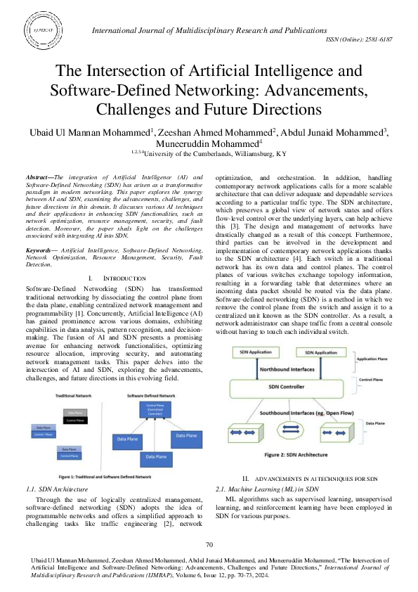 (PDF) The Intersection of Artificial Intelligence and Software-Defined ...