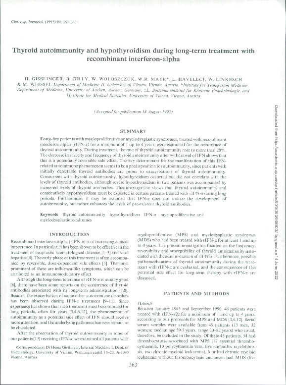 (PDF) Thyroid autoimmunity and hypothyroidism during long-term ...