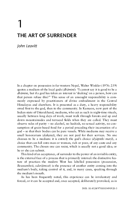 (PDF) The Art of Surrender
