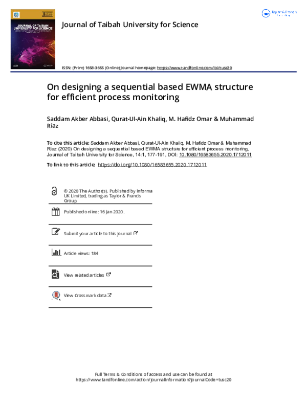(PDF) On designing a sequential based EWMA structure for efficient ...