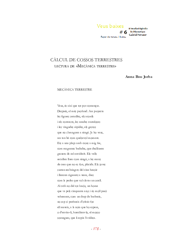 CÀLCUL DE COSSOS TERRESTRES.