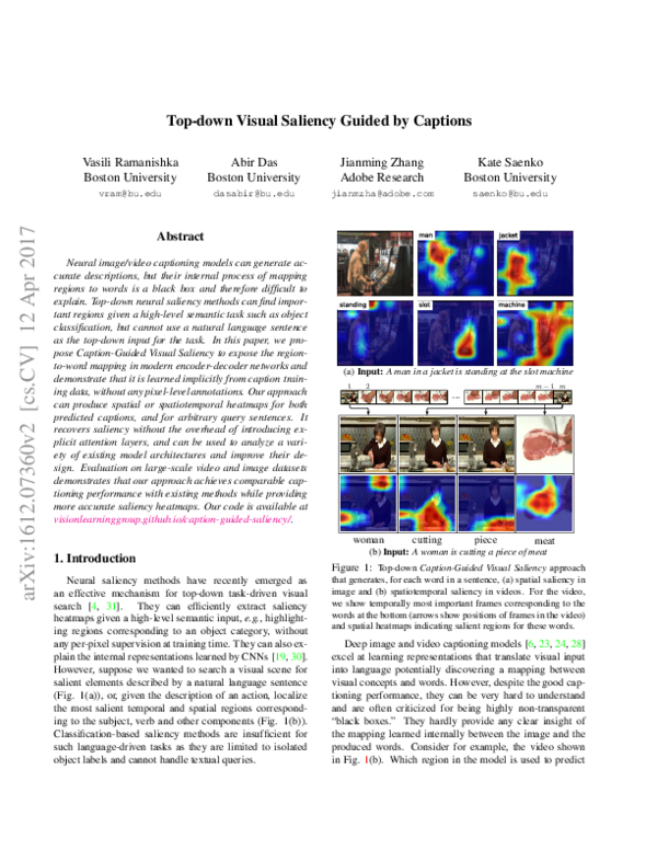 (PDF) Top-Down Visual Saliency Guided by Captions