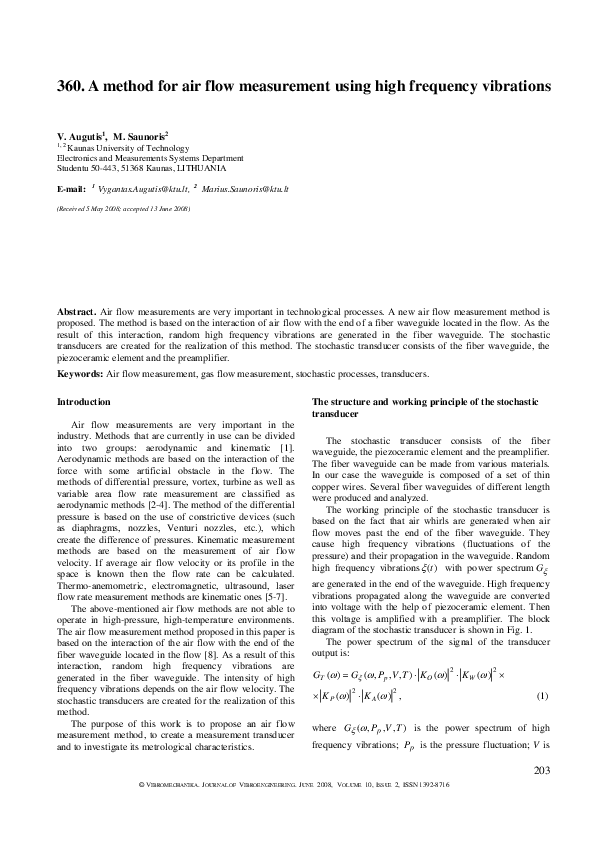 (PDF) A method for air flow measurement using high frequency vibrations