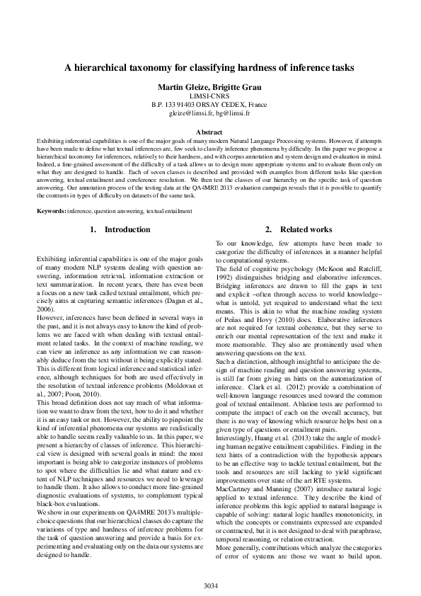 (PDF) A hierarchical taxonomy for classifying hardness of inference tasks