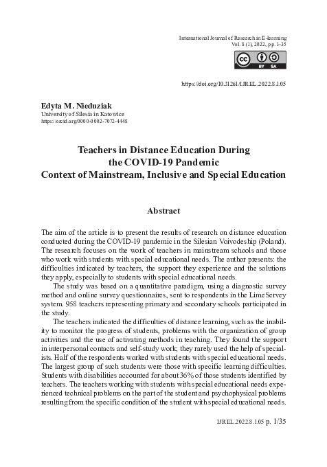 (PDF) Teachers in Distance Education During the COVID-19 Pandemic ...