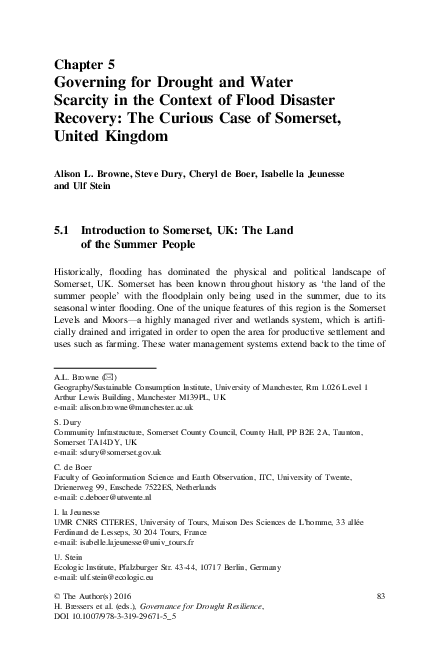 (PDF) Governing for Drought and Water Scarcity in the Context of Flood ...