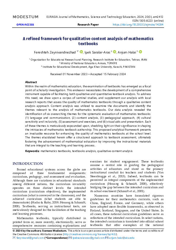 (PDF) A refined framework for qualitative content analysis of ...