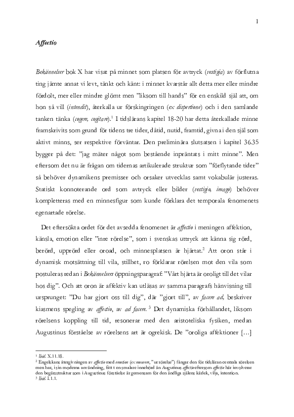 (PDF) Affectio and Intentio Approach to Augustins theory of time