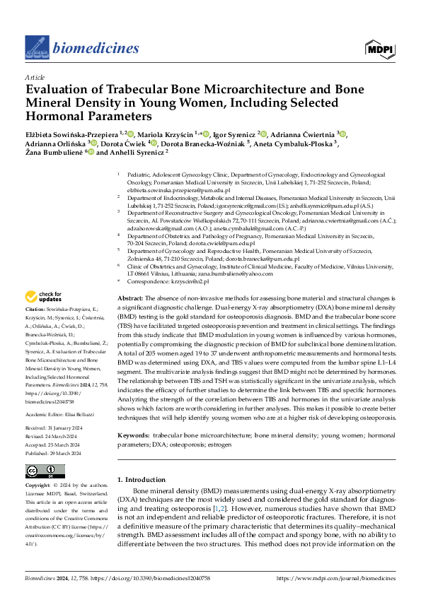 (PDF) Evaluation of Trabecular Bone Microarchitecture and Bone Mineral ...