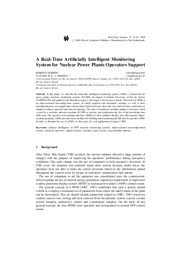 (PDF) A Real-Time Artificially Intelligent Monitoring System for ...