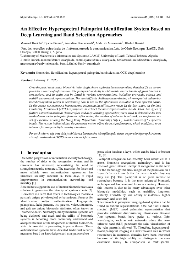 (PDF) An effective hyperspectral palmprint identification system based ...