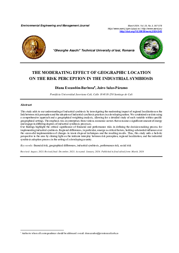 (PDF) The Moderating Effect of Geographic Location on the Risk ...