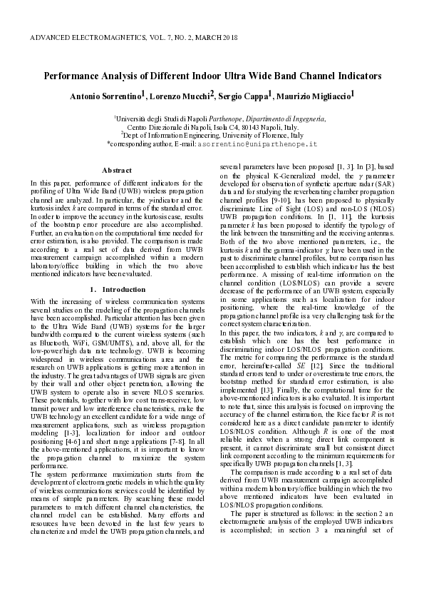 (PDF) Performance Analysis of Different Indoor Ultra Wide Band Channel ...