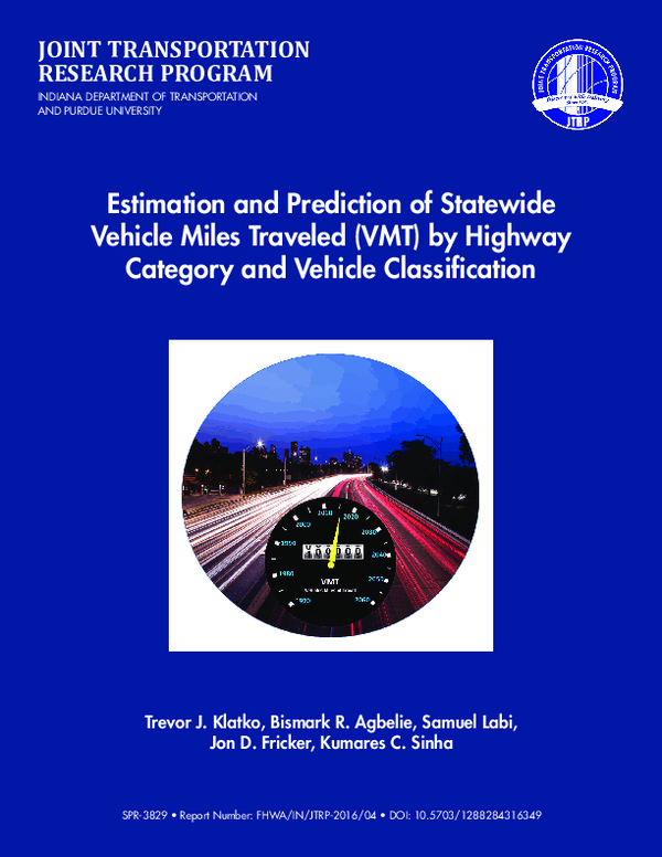 (PDF) Estimation and Prediction of Statewide Vehicle Miles Traveled ...