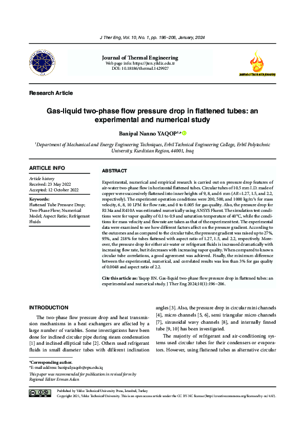 (PDF) Gasliquid twophase flow pressure drop in flattened tubes an
