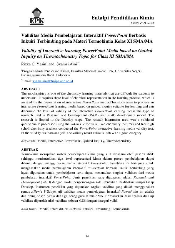 (PDF) Validity of Interactive learning PowerPoint Media based on Guided ...