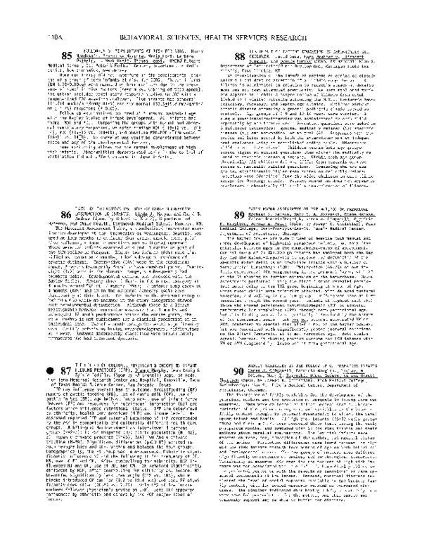 (PDF) Family Variables in the FollowUp of Premature Infants Karen O