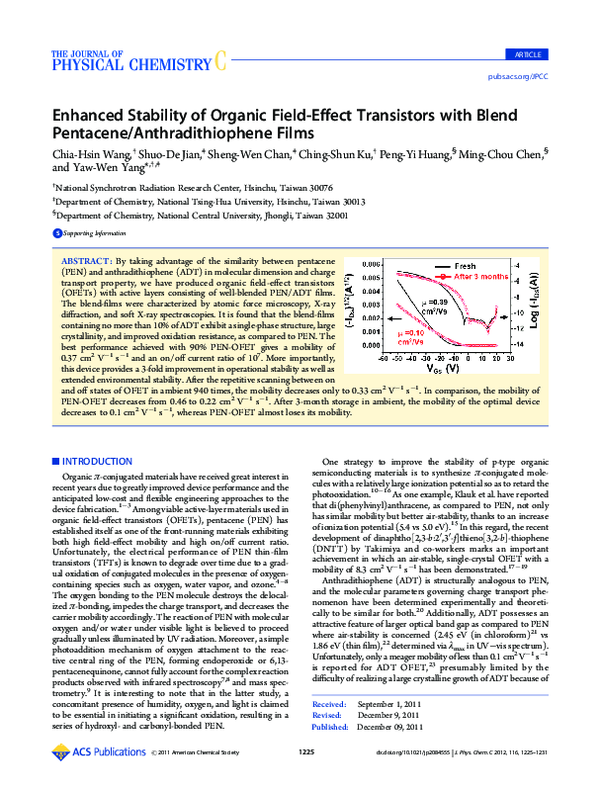 (PDF) Enhanced Stability of Organic Field-Effect Transistors with Blend ...