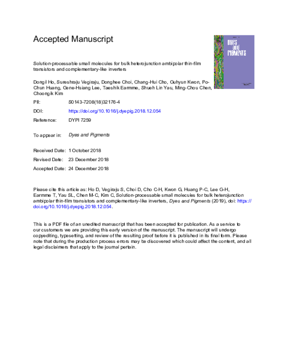 (PDF) Solution-processable small molecules for bulk heterojunction ...