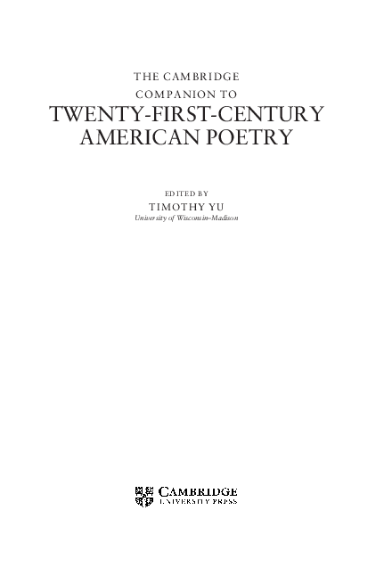 (PDF) Traditions of Innovation in Asian American Poetry