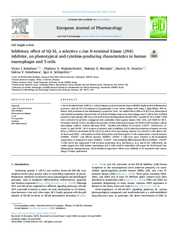 (PDF) Inhibitory effect of IQ-1S, a selective c-Jun N-terminal kinase ...