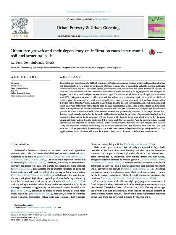 (PDF) Urban tree growth and their dependency on infiltration rates in ...