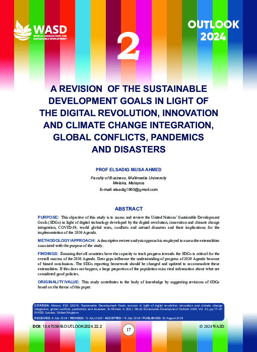 (PDF) A REVISION OF THE SUSTAINABLE DEVELOPMENT GOALS IN LIGHT OF THE ...