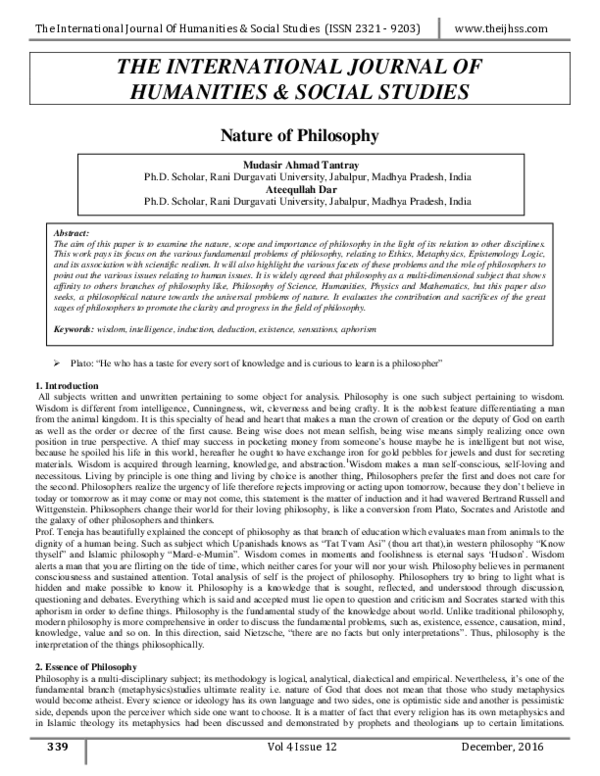 (PDF) THE INTERNATIONAL JOURNAL OF HUMANITIES & SOCIAL STUDIES