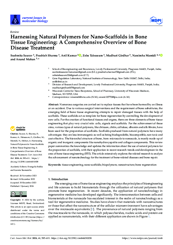 (PDF) Harnessing Natural Polymers for Nano-Scaffolds in Bone Tissue ...