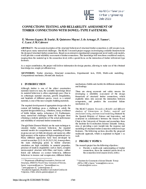 (PDF) Connections Testing and Reliability Assessment of Timber ...