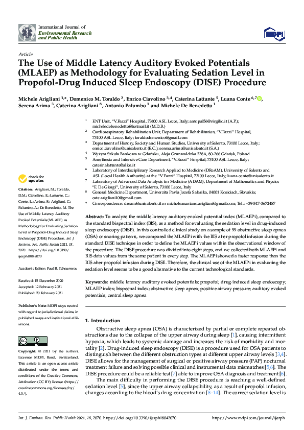 (PDF) The Use of Middle Latency Auditory Evoked Potentials (MLAEP) as ...