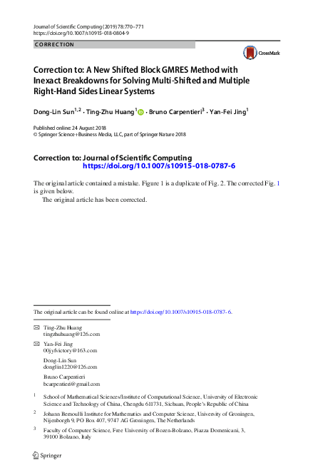 (PDF) Correction to: A New Shifted Block GMRES Method with Inexact ...
