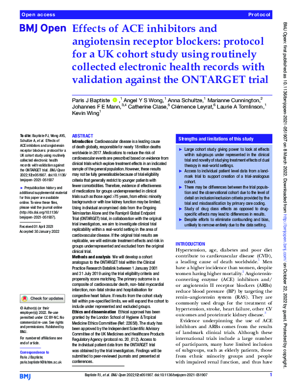 (PDF) Effects of ACE inhibitors and angiotensin receptor blockers ...
