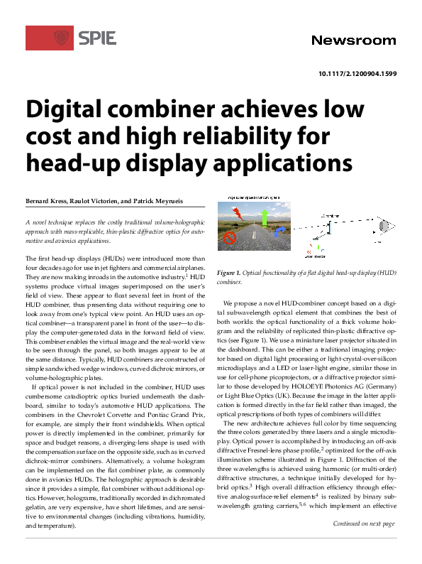 (PDF) Digital combiner achieves low cost and high reliability for head ...