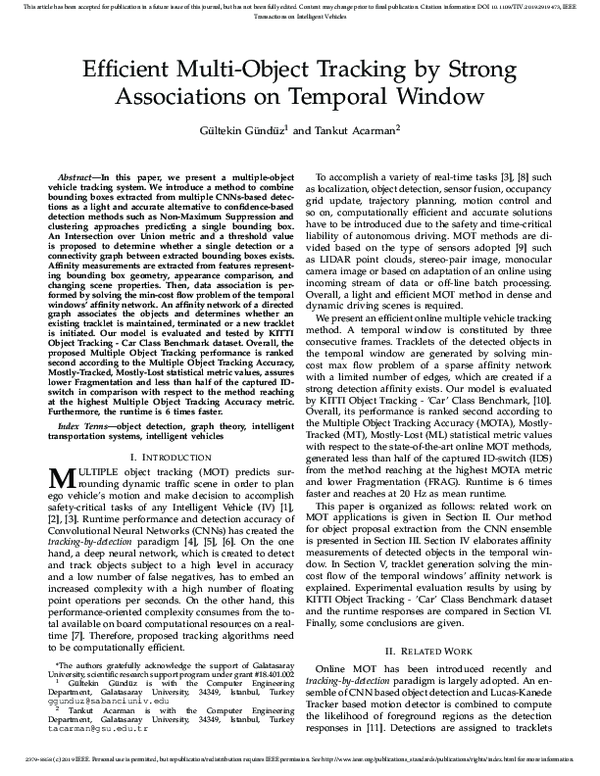 (PDF) Efficient Multi-Object Tracking by Strong Associations on ...