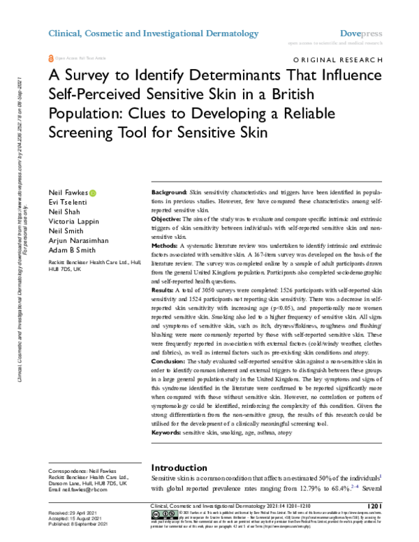 (PDF) A Survey to Identify Determinants That Influence Self-Perceived ...