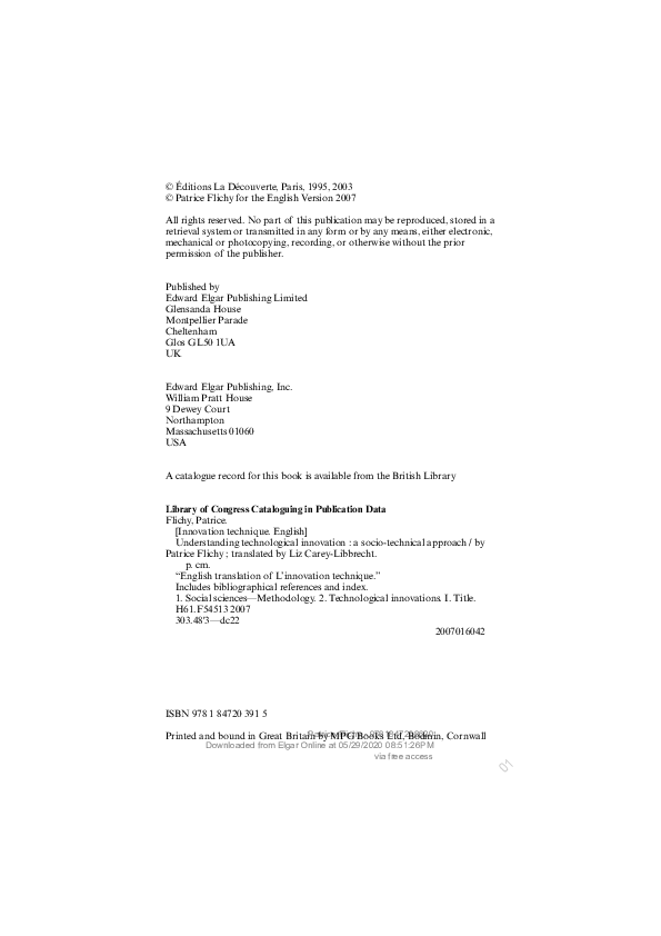 Pdf Understanding Technological Innovation