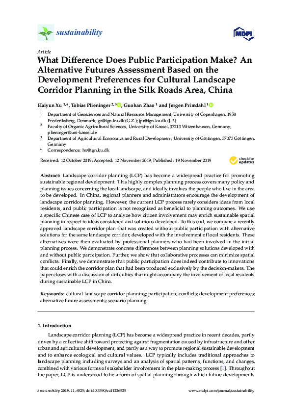 (PDF) What Difference Does Public Participation Make? An Alternative ...